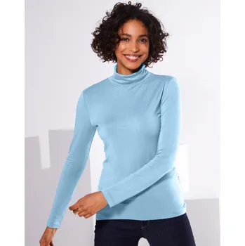 Dámské tričko Tričkový rolák nebeská modrá 54