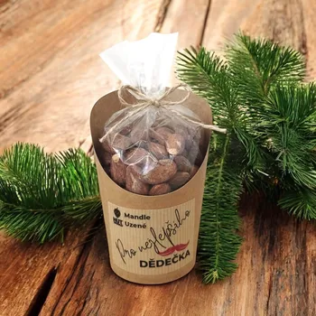 Nutworld.cz Mandle "Uzené" v celofánku a kelímku 180g - PRO NEJLEPŠÍHO DĚDEČKA