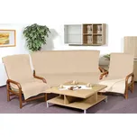 Přehoz na sedačku KIRA PLUS tmavě béžová- světle béžová