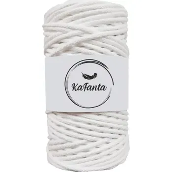 Příze Bavlněná šňůra KaFanta 3 mm - bílá