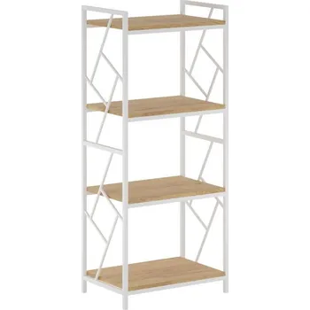 Šatní skříň Regál R2-FX 4P přírodní dub/bílý rám R24P-FX