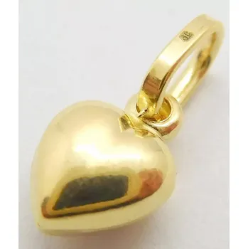 Přívěsek Klenoty Budín Dámský zlatý přívěsek hladké srdce 585/0,48gr 03616 (Klenoty Budín Dámský zlatý přívěsek hladké srdce 585/0,48gr 03616)