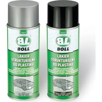 Barva ve spreji BOLL Strukturální lak na plasty ve spreji, 400ml - černý