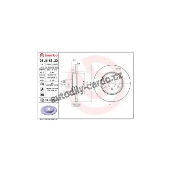 Autodíl Brzdový kotouč BREMBO 08.8163.20