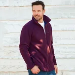 Fleecová mikina na zip, s hřejivou podšívkou švestková/námořnická modrá 137/146 (4XL)