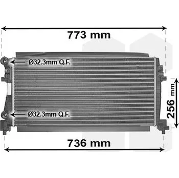 Motor automobilu Chladič, chlazení motoru VAN WEZEL 58002340