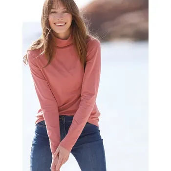 Dámské tričko Strečové rolákové tričko terakota 54