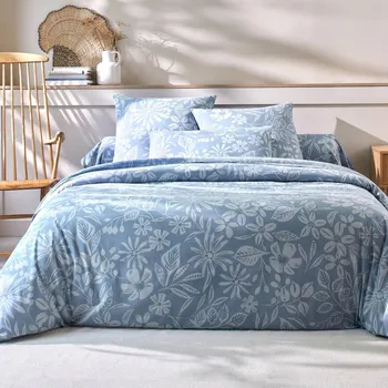 Povlečení Blancheporte Bavlněné povlečení Céline modrá povlak na polštář 50x70 cm