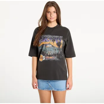 Pánské tričko Tričko New Era NBA Washed Graphic Los Angeles Lakers T-Shirt UNISEX Heather Gray M