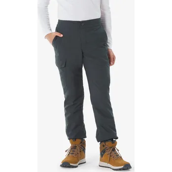 Rukavice QUECHUA Dětské zimní turistické hřejivé kalhoty NH 100 7-15 let 12 LET ŠEDÁ