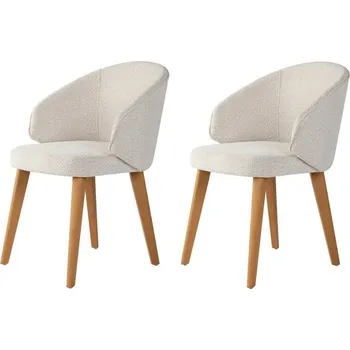 Sada jídelních židlí Bentley White and Dark Oak, 2 ks, bílá