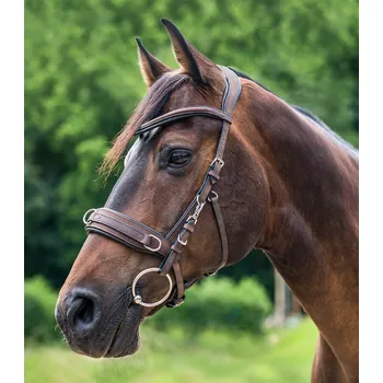 WALDHAUSEN Obnosek lonžovací Waldhausen, kožený, anatomický, hnědý COB