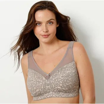 Podprsenka Zmenšující podprsenka z květinové krajky, bez kostic bronzová 105C