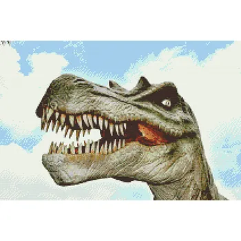 Diamantové malování Diamantové malování - T-Rex Jurský park 2 Velikost: 40x60cm, Rámování: Pouze srolované plátno, Diamanty: Kulaté