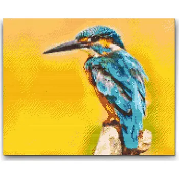 Diamantové malování Diamantové malování - Ledňáček Velikost: 30x40cm, Rámování: Pouze srolované plátno, Diamanty: Čtvercové