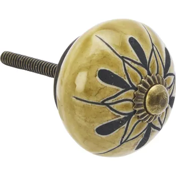 MADAM STOLTZ Kameninová úchytka Mustard