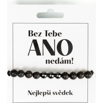 Party dekorace Náramek pro svědka - Bez tebe ANO nedám