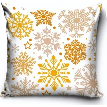 Povlak na polštářek TipTrade Dekorační povlak na polštářek Mrazivé vločky 40 x 40 cm