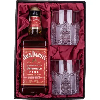 Sklenice ONTE CRYSTAL Jack Daniel's Fire se sklenicemi 330ml, Iris