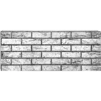 Obklad Fasádní obklad Cihla Classic Bílá s šedou spárou (50 x 120 x 3,5 cm)