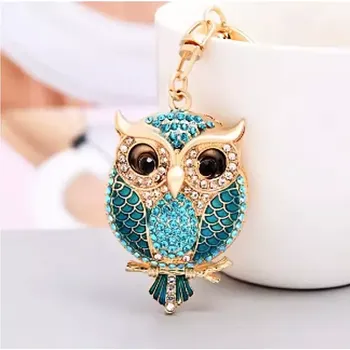 Fashion Jewelry Luxusní přívěsek na klíče, kabelku Sovička tyrkysová