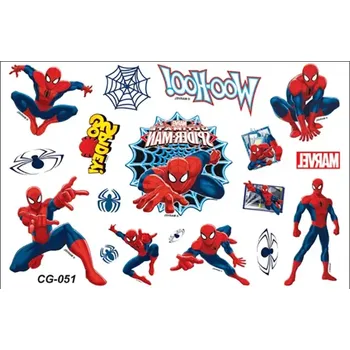 Tetování Dočasné tetování Spiderman 16 x 10,5 cm CG-051