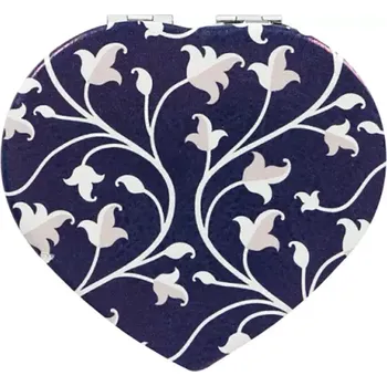 Kosmetické zrcátko Albi Kapesní zrcátko srdce Modrý vzor
