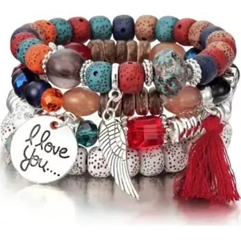 Náramek Fashion Jewelry Dámský náramek 4 v 1 mix color