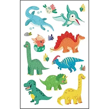 Odstranitelné tetování Tattoo World Tetovací obtisky třpytivé Pravěk 12 x 8 cm