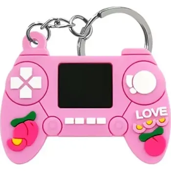 Přívěsek na klíče Herní konzole světle růžová