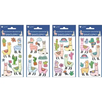 samolepka Anděl Samolepky lamy hologramové 8 x 18,5 cm