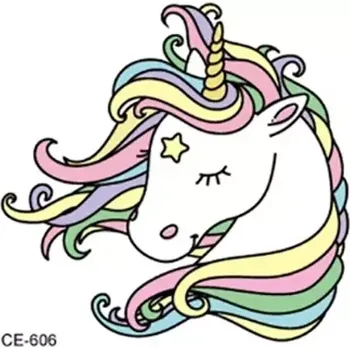 Odstranitelné tetování Rocolo Design Dočasné tetování Jednorožec CE-606 6 x 6 cm