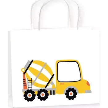 Dárková taška Anděl Dárková taška Stavební Stroje Míchačka L 32 x 26 cm