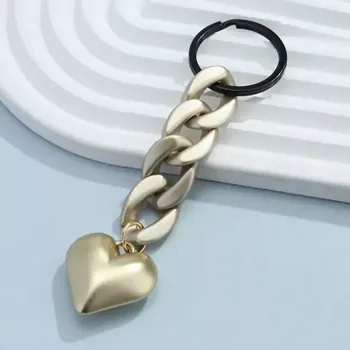 Fally Co. Přívěsek na klíče Srdce zlatá metalíza