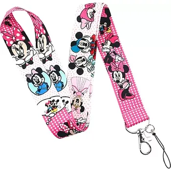 Unique Šňůrka na klíče s karabinkou Minnie Mouse růžová