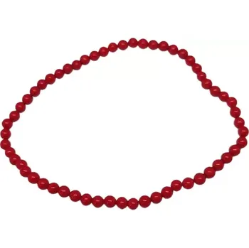 Náramek Rudé rty – elegantní korálový náramek 3 mm pro harmonii, lásku a esoteriku
