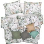 SCANquilt povlečení ART JERSEY olymp zelenobéžová 140 x 200/70 x 90 cm