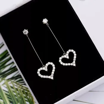 Náušnice Delisia Dámské visací náušnice Sparkling Hearts OE1343