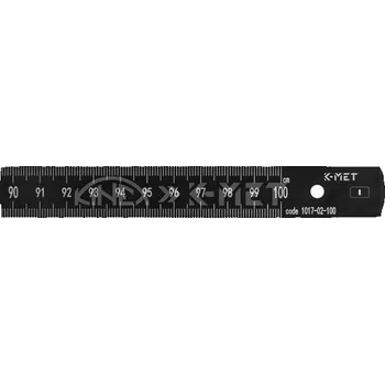 Kinex 1017-02-050 - Měřítko ploché 500x15x0,5mm ohebné černé BLACK COAT, ocelové, popis laserem, tř.přesnosti II, ČSN 251124