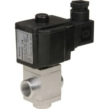 Ventil EVPT 5 | Třícestný elektromagnetický ventil pro ovládání nafty, olejů a kapalin, 0,3 MPa, NC Dimenze (DN) - připojení: DN 13 - G 3/8", Napájecí napětí: 24 VDC, Připojovací rozměr vstup/výstup: G 3/8