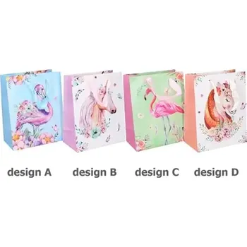 Dárková taška Wiky Dárková taška 18x23x10 cm plameňák/jednorožec