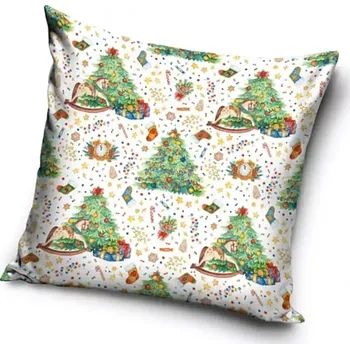 Dekorativní polštářek TipTrade Dekorační polštářek Vánoce stromečky 40 x 40 cm