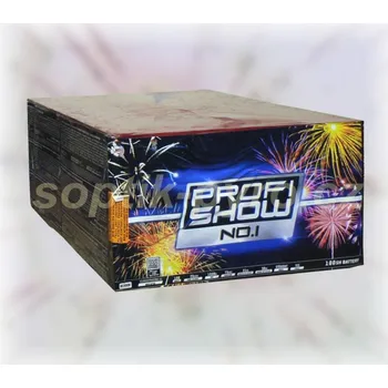 Zábavní pyrotechnika kompakt 100 výstřelů Profi show no. 1 (zábavní pyrotechnika kategorie F3 (prodejné od 21 let))