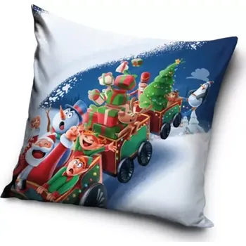 Dekorativní polštářek TipTrade Dekorační polštářek Vánoční jízda 40 x 40 cm
