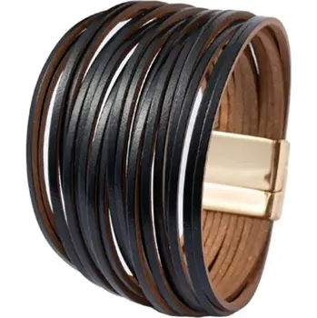 Souprava šperků Fashion Jewelry Dámský náramek vícevrstvý Boho černý