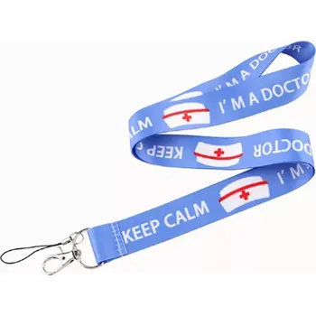 Lanyard Šňůrka na klíče Buďte v klidu, jsem lékař