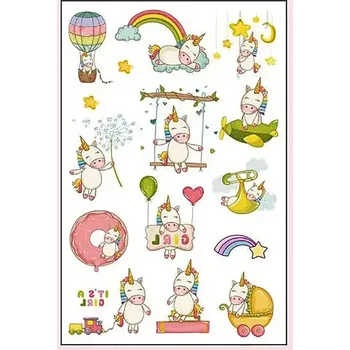 Tetování Tetovací obtisky Jednorožci 01 14,9 x 9,5 cm OP928