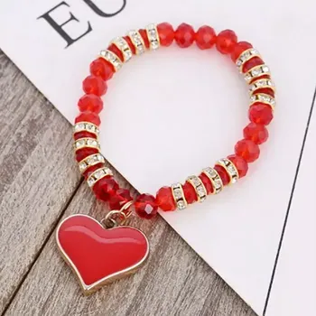 Náramek Fally Náramek se štrasovými kamínky Red Love