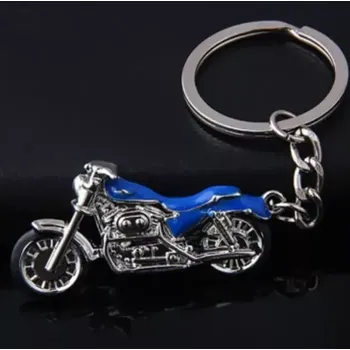 New Fashio Přívěsek na klíče Motorka modrá