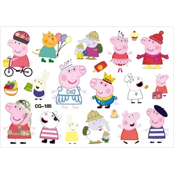 Odstranitelné tetování Tetovací obtisky Prasátko Peppa Pig 16 x 10,5 cm